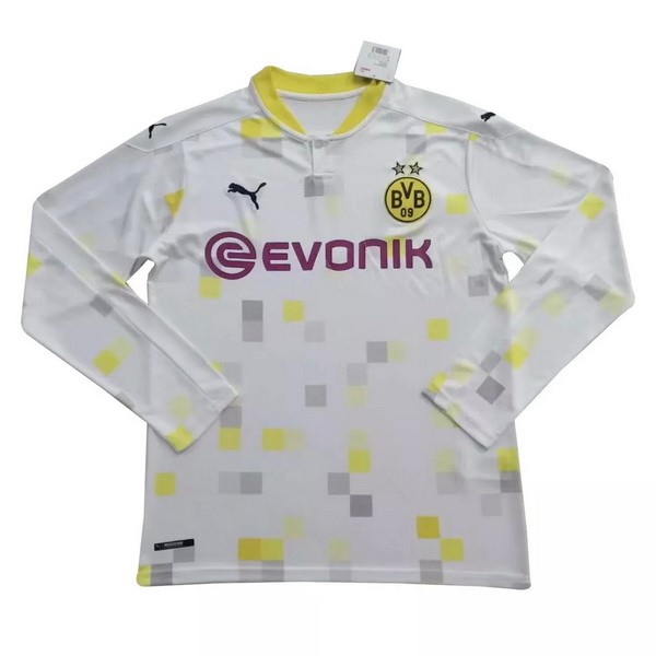 Tailandia Camiseta Borussia Dortmund 3ª ML 2020-2021 Blanco